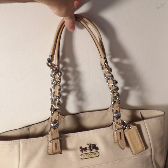 Coach Madison Pebbled Leather Chained Tote No GO968-14111 - Picture 2 of 10